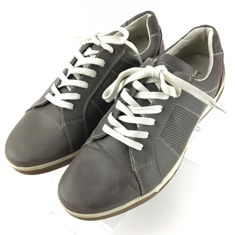 Jeffrey Tyler Mens Fashion Walking Sneakers Lace Up Gray Brown Mens 9 M Shoes
